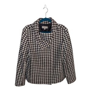 Talbots Black and White Houndstooth Blazer